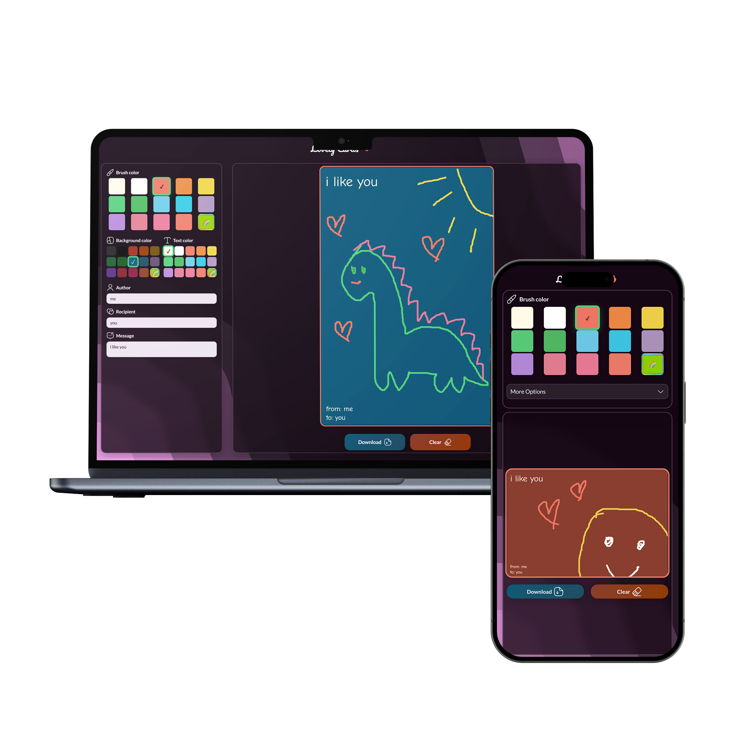 Lovely Cards Generator visualisation