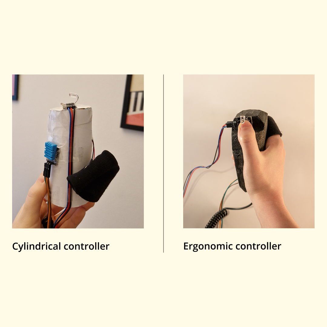Cylindrical and ergonomic controller