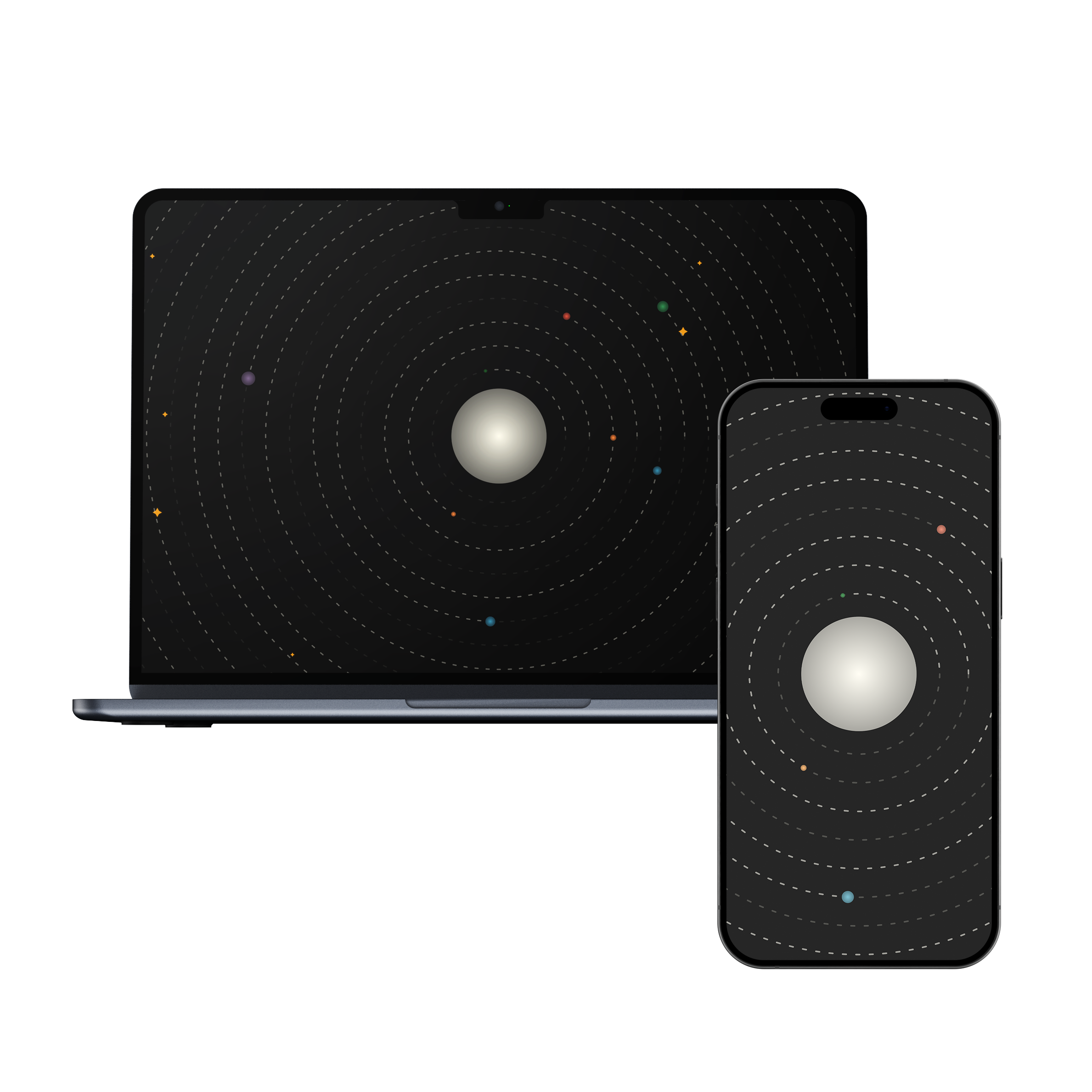 The Emotional Void displayed on a laptop screen and on a smartphone screen